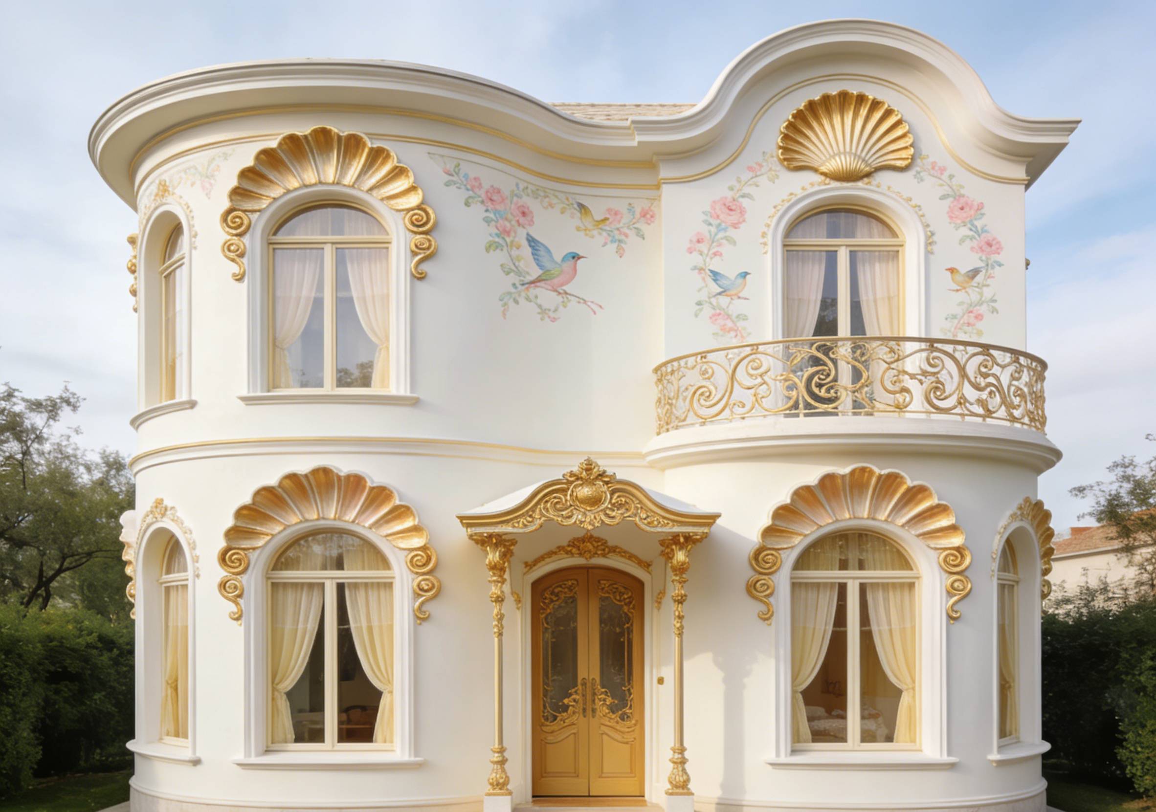 Whimsical Elegance: A Rococo-Inspired Small-Footprint Villa
